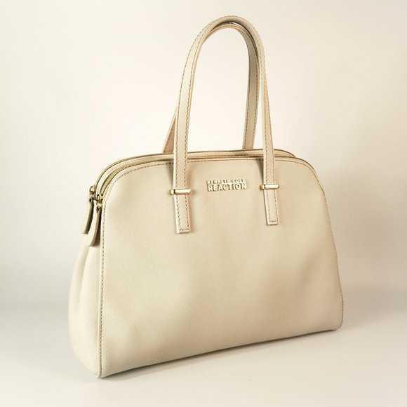 Kenneth Cole Reaction Handbag Light Gray/ Ivory triple entry bag - Picture 1 of 7